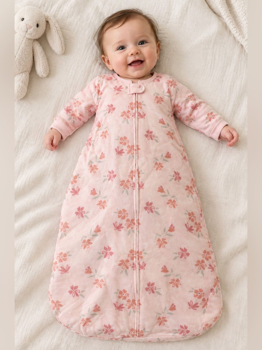 Carter’s Just One You Floral Pink Fleece Sleep Sack Wearable Blanket 3-6M